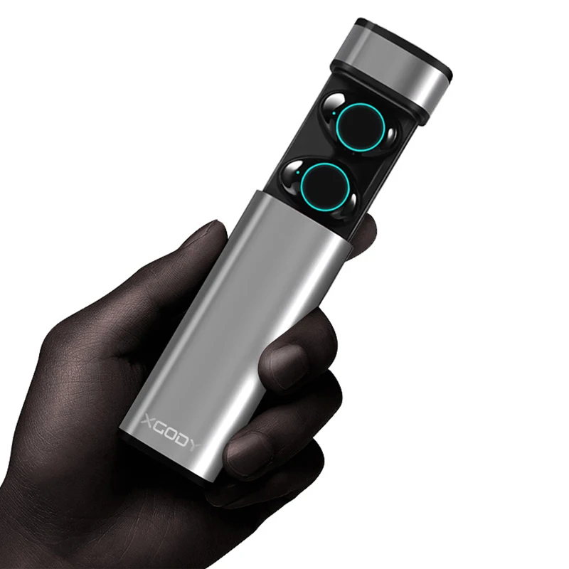 XGODY X9 TWS سماعات بلوتوث V5.0 سماعات مع ميكروفون لاسلكي 3D سماعة ستيريو يدوي المكالمات للهاتف مع شحن مربع