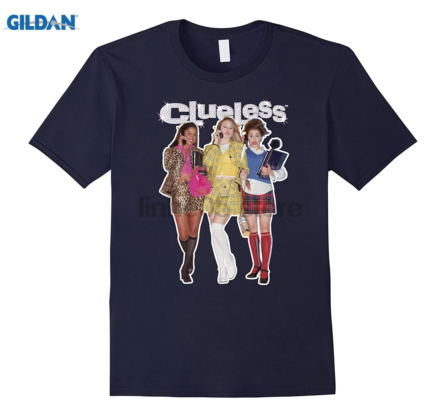 Мужская футболка с логотипом GILDAN Clueless Group Bedazzled