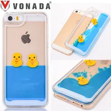 Vonada милый чехол для iPhone 5 5s SE уникальный плавающий жидкий