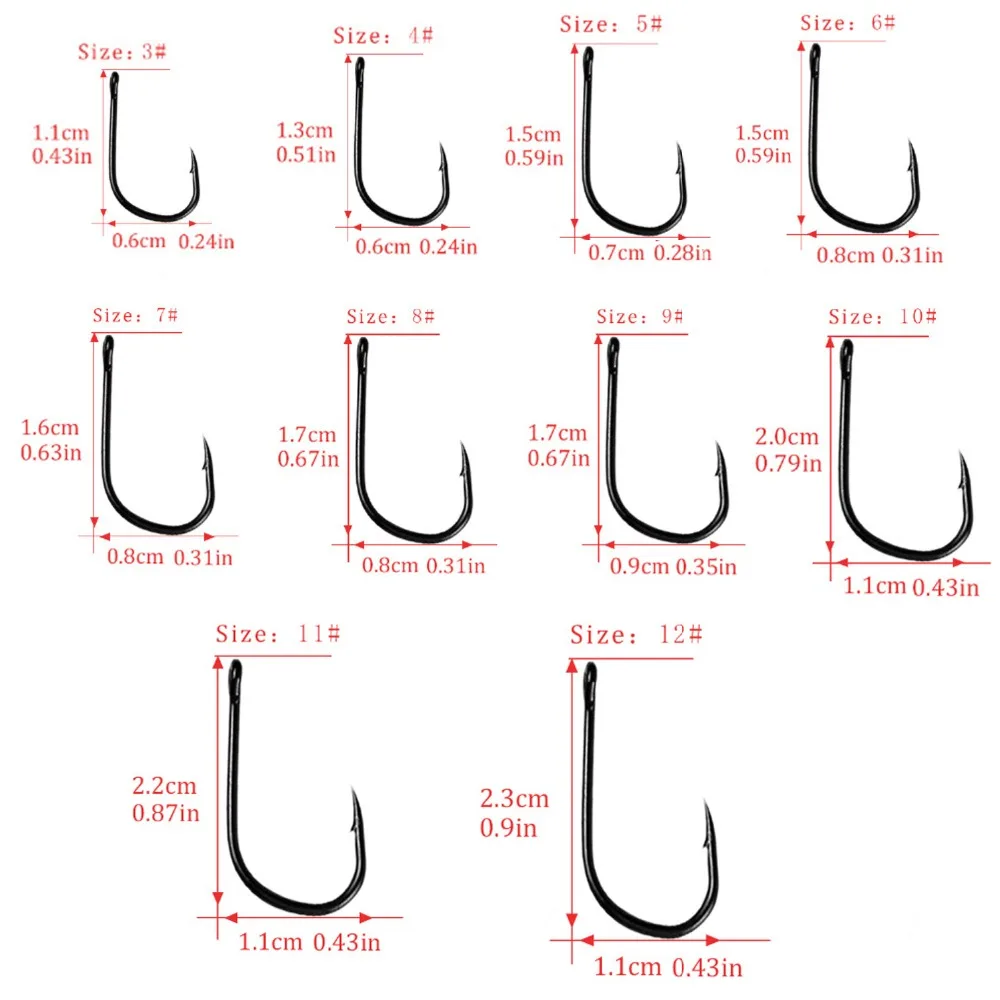 500 шт./компл.#3-#12 для рыбалки на карпа, набор крючков для серебристый, черный золотой бронзовых морских рыболовных крючков Нержавеющая сталь Карп Рыбалка снасти для ловли окуня комплект pesca