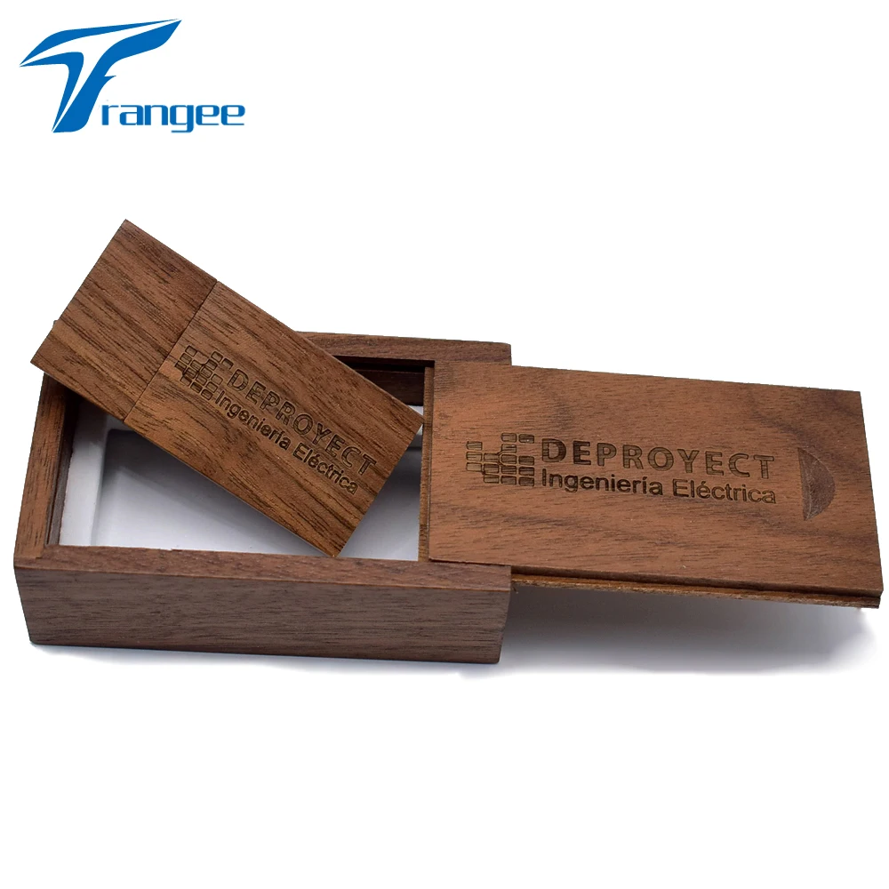 USB флеш накопитель 10 шт./лот орех и деревянная коробка 16 ГБ карта памяти Pendive для