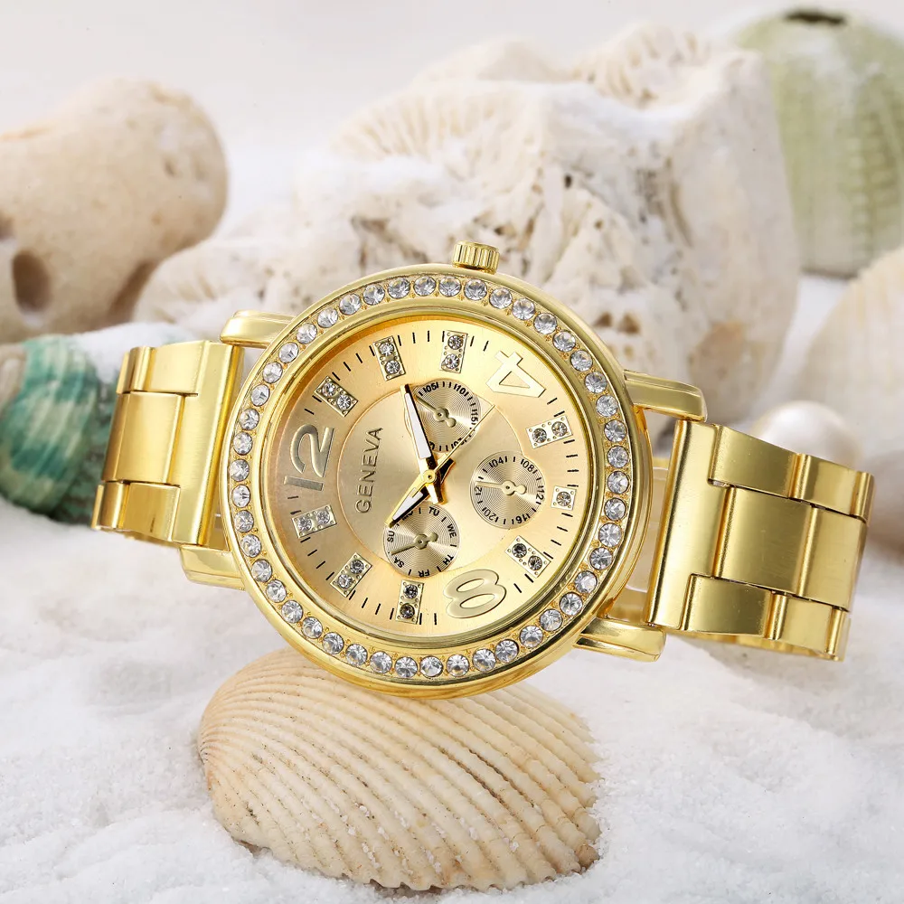 

Woman Watch Rose Gold Steel Stainless Steel Sport Quartz Hour Wrist Analog Watch Casual Wrist Watches For Women Stainless Steel