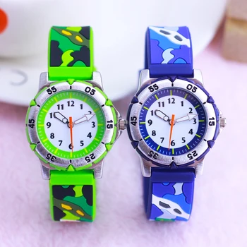 

2019 WL children young men boys silicone cool quartz wristwatches students 3D Camouflage students gifts watches montre enfant