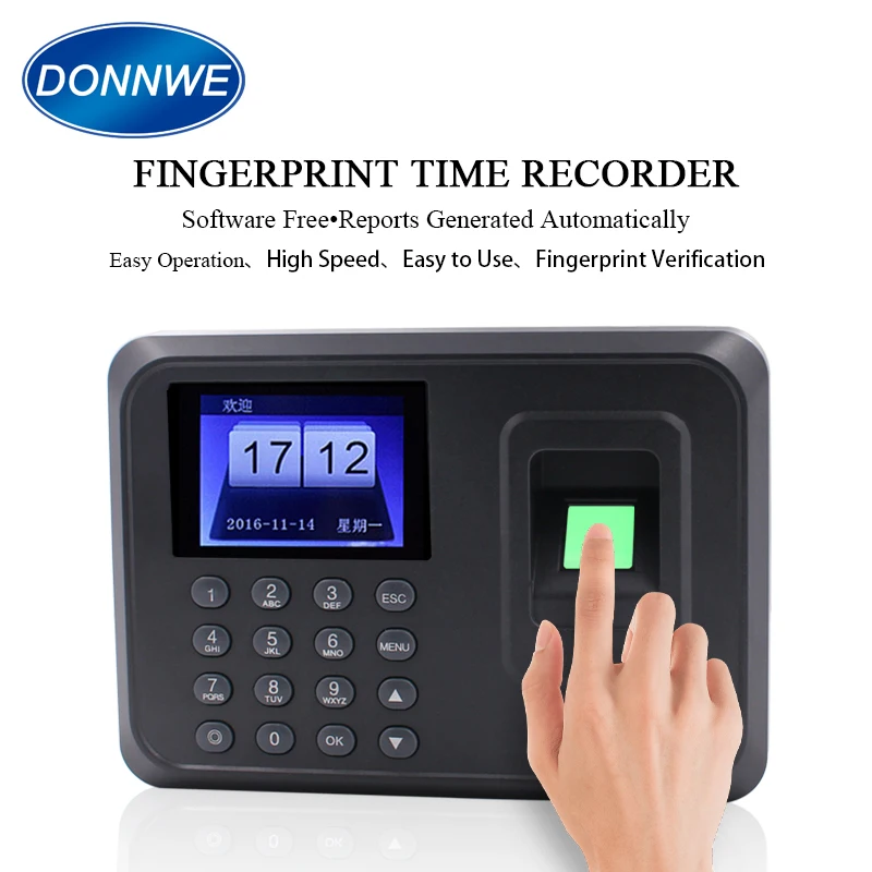 HOT SALE Donnwe F01 Biometric Fingerprint time attendance clock & access control