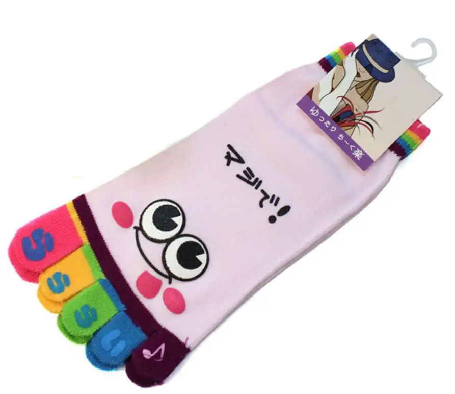 

1PCS Fashion Lady Womens Girls Smile Five Fingers Trainer Toe Ankle Socks