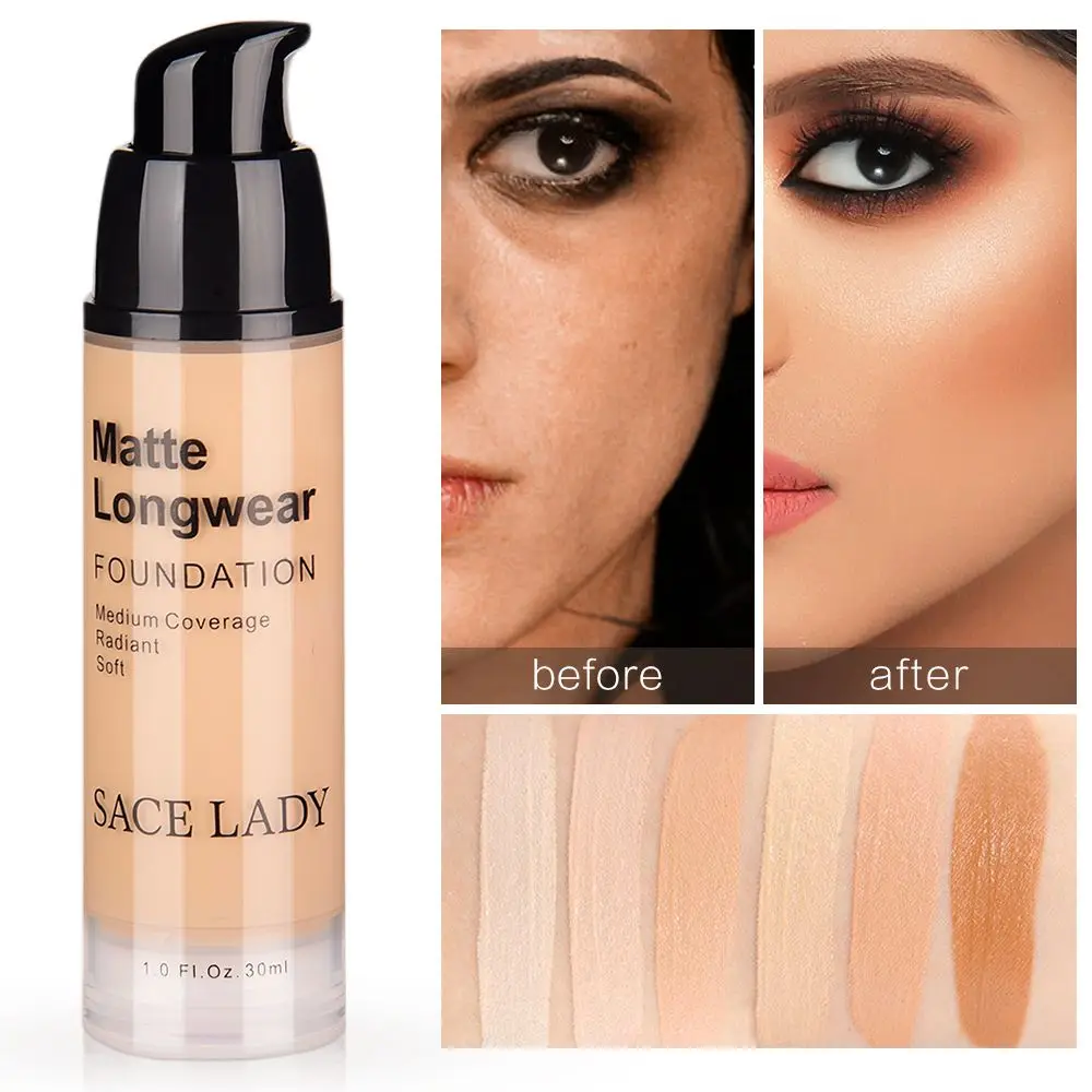 

Matte Long Wear Liquid Foundation Natura Color Changing Coverage Make Up Foundation Perfect Beauty Invisible Before Foundation