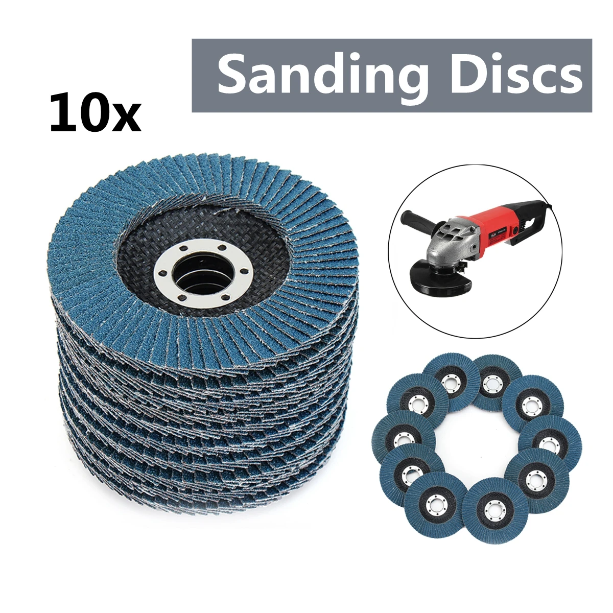 

10pcs 115x22mm Flap Sanding Disc 60 80 Grit Sanding Wheel for Angle Grinder Wheel Angle Grinder Disc For Metal Rust Remover