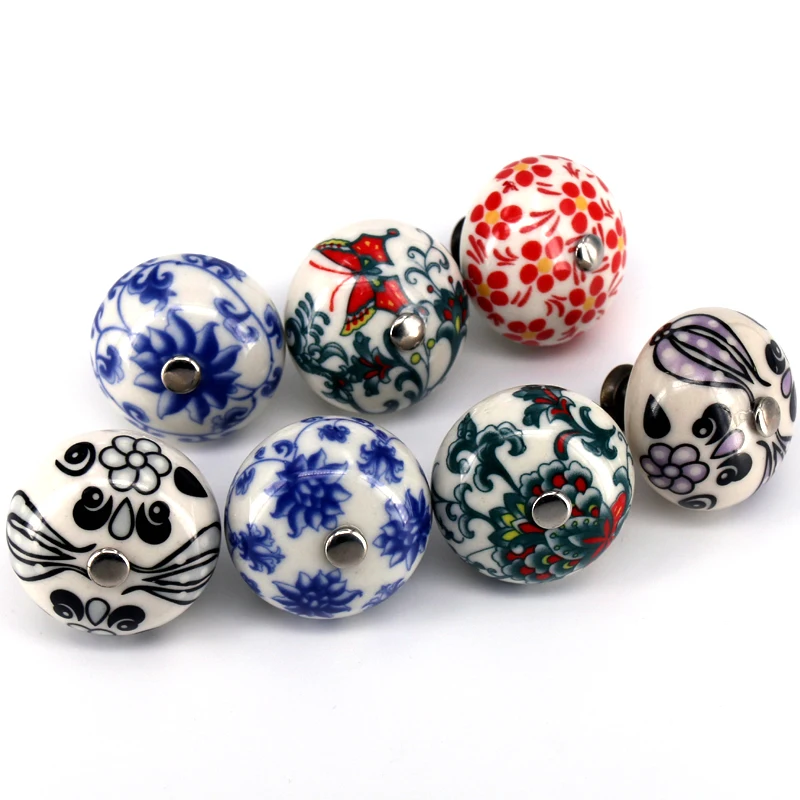 Круглые керамические ручки и для кухни спальни 8 шт. 40x35 мм|bedroom furniture knobs|furniture