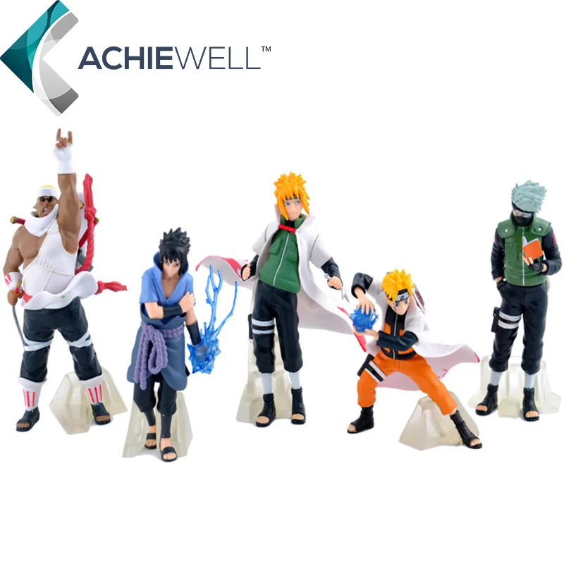 

New 32 Generation Anime Naruto Uzumaki Hatake Kakashi Killer B Namikaze Minato PVC Action Figures Cartoon Models Plastic Toys