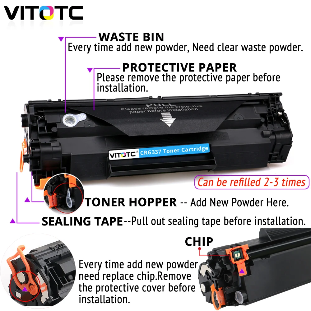 Toner Cartridge CRG137 CRG337 CRG737 for Canon MF229dw MF227dw MF226dn MF224dw MF223d MF221d MF217W MF216n MF215 MF212w MF211
