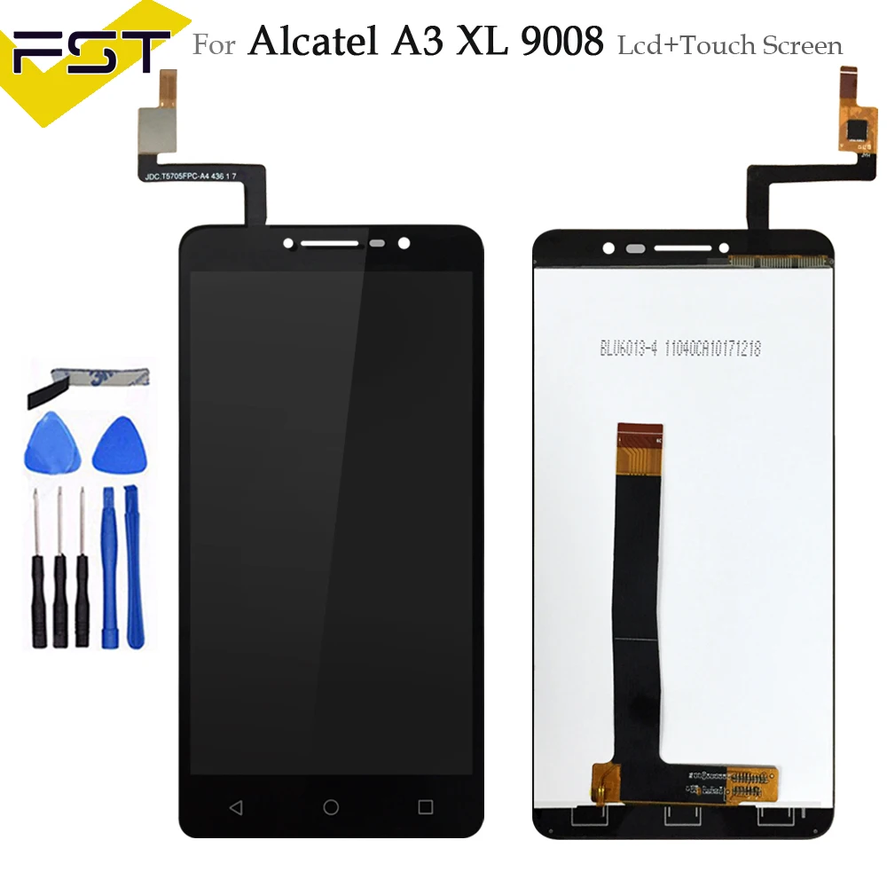 

6.0'' New For Alcatel One Touch A3 XL OT9008 9008 9008X 9008D LCD DIsplay+Touch Screen Digitizer Assembly Spare Parts+Tools