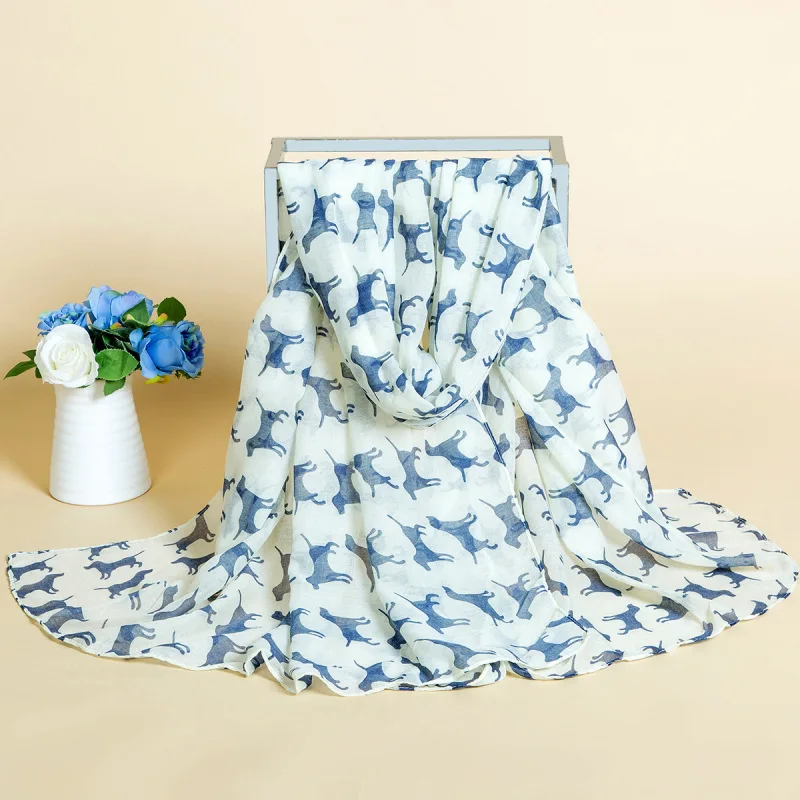 

360pcs/lot new fashion Labrador dog printed scarf shawl pashmina/pet dog print scarves