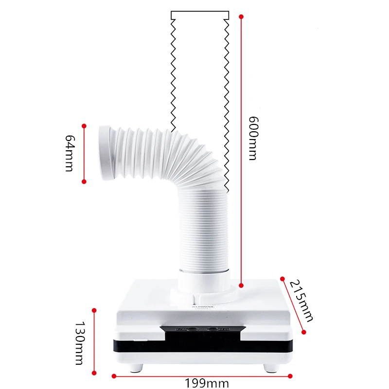 60 Вт Мощный всасывающий пылесборник для ногтей пылесос выдвижной локоть маникюрный аппарат художественное оборудование