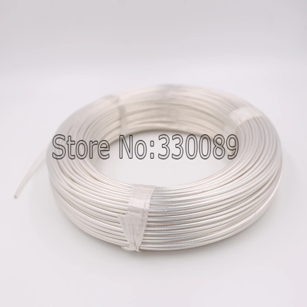 

Free shipping 10M Acrolink Silver Plated 6N OCC Signal Wire Cable 2mm2 Dia:2.5mm For DIY power cable /interconnect cabe