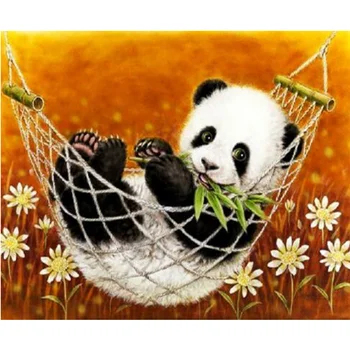 

Adorable animal panda diamond painting cross stitch embroidery diamond crystal mosaic diy swing kitty ornament bedroom mural M12