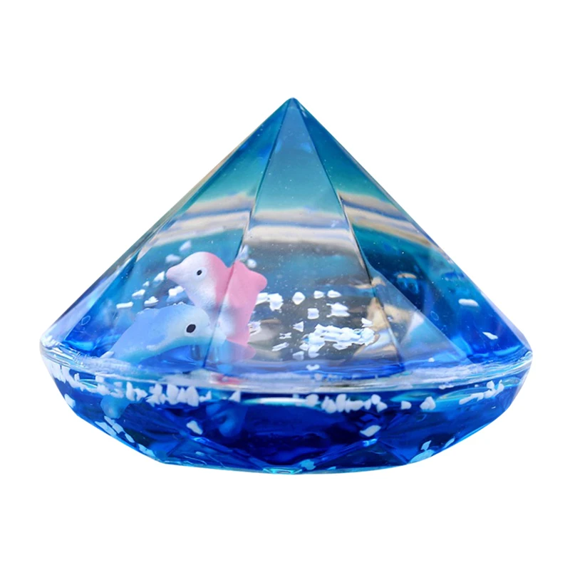 

Creative Plastic Diamond Marine Animal Liquid Oil Timer Ornament Craft Floating Liquid Home Decoration Accessories Kid Toy Gifts