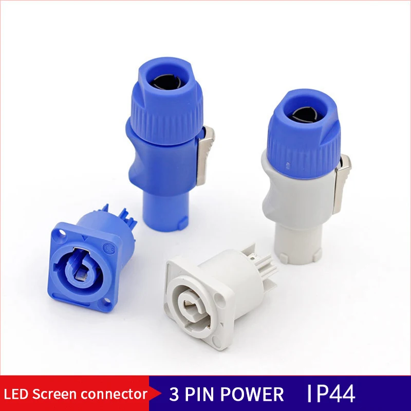 

5pcs WAC3FCA WAC3MPA-1 waterproof aviation plug led display 3 pin power socket SAC3FCA - Color Random