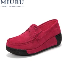 MIUBU Spring Women Genuine Leather Suede Ankle Boots Creeper Shoes Women Platform Wedge Women Casual Shoes Zapatos Mujer MIUBU Spring Women Genuine Leather Suede Ankle Boots Creeper Shoes Women Platform Wedge Women Casual Shoes Zapatos Mujer