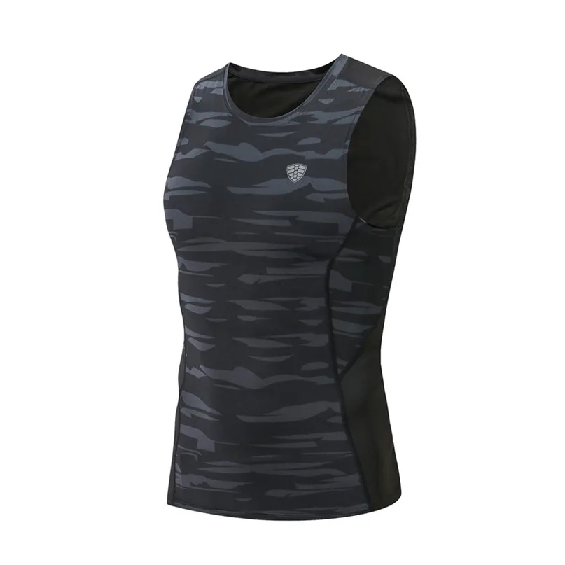 Men Vest Sports Training T-Shirt Men New Dry Compressed Fitness Vest Elastic Muscle Men's Sports Blouse Top for four seasons #2d (5)
