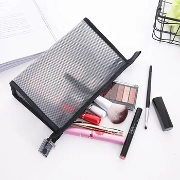 

1 Pcs Portable Cosmetic Bag Waterproof EVA Makeup Bags Translucent Grid Storage Travel Bag FBE2