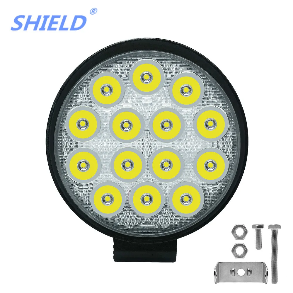 SHIELD Car Accessories 42W LED Work Light Bar Spot Beam Brights For Offroad Motorcycle 4x4 levels Waterproof Warranty | Автомобили и