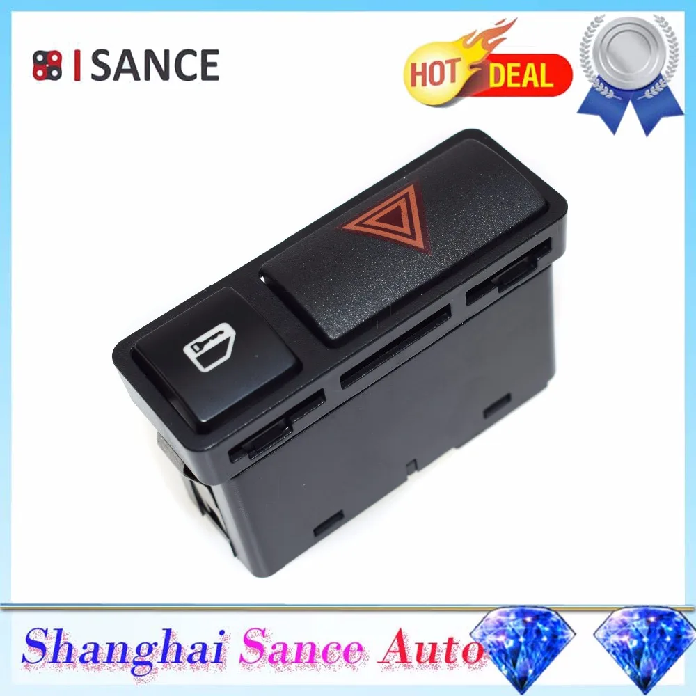

ISANCE Warning Emergency Hazard Light Flasher Door Lock Switch 61318368920 For BMW E46 E53 E85 3 Series 323 325 328 330 M3 Z4