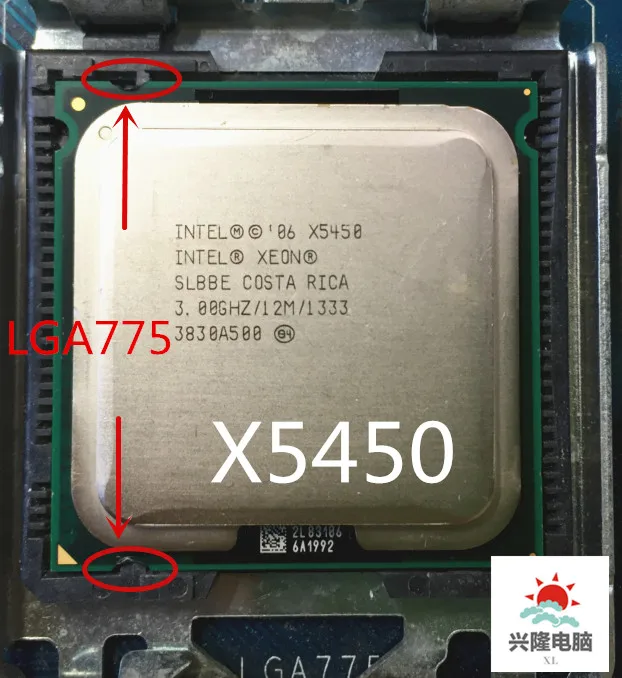 Адаптер I ntel socket 775 Xeon X5450 x5450, четырехъядерный, 3,0 ГГц, 12 МБ, 1333 МГц, работает на материнской плате LGA 775