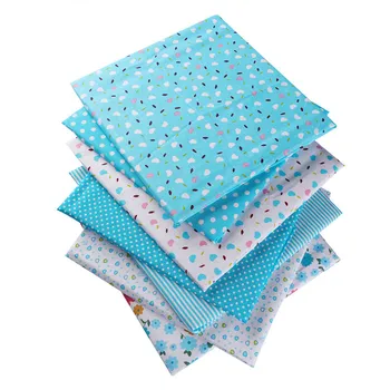 

50X50cm 100% Cotton Floral Flowers Heart Dots Striped Fabric For Doll Patchwork Clothes Sewing Needlework Decor 53118