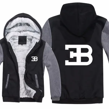 

Bugatti Hoodies Mans Jacket Winter High Quality Men Casual Wool Liner Fleece Bugatti Logo Sweatshirts Hoody