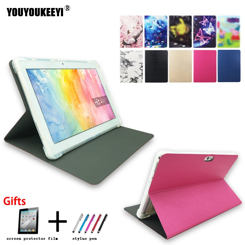 

Fashion Painted Front support stand cover case For VOYO Q101 4G / i8 10.1inch tablet Anti-drop TPU case for voyo i8+gifts