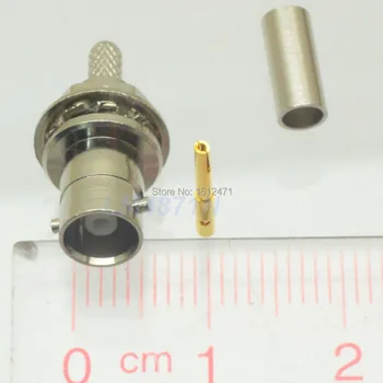 

5pcs Connector mini.BNC female jack bulkhead crimp RG174 RG316 LMR100 cable