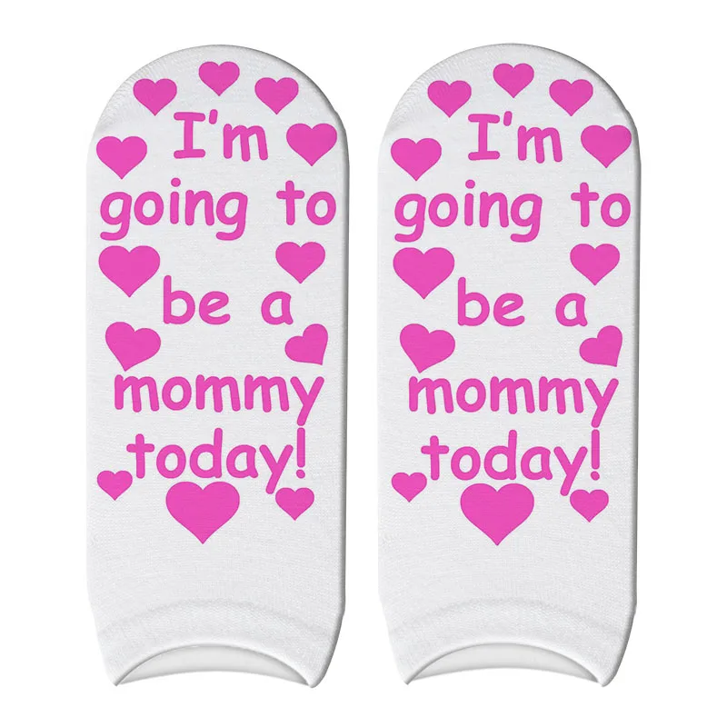 Luxury 3d Printed Ankle I'm Going To Be Mommy Cotton Labor and Delivery Socks Baby Shower Gift or Present for The Mom To Be