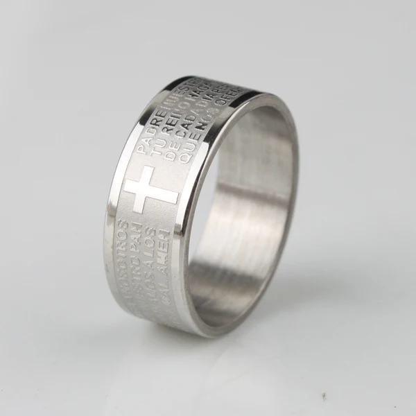 Кольцо из нержавеющей стали 316L с крестом Святой Библии|jewelry lots|wholesale jewelry lotswholesale lot