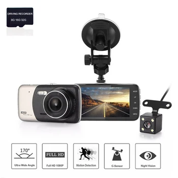 

TOSPRA Car Camera Dual Lens Full HD 1080P Front & Rear DVR Dashboard Driving Recorder 170 Degree Wide Angle Cars Dash Cam