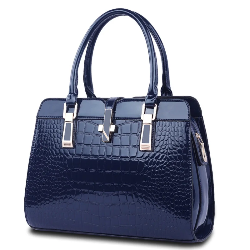 Luxury Elegant PU Hand Bag Women Stylish Crocodile Print Faux Leather font b Handbag b font