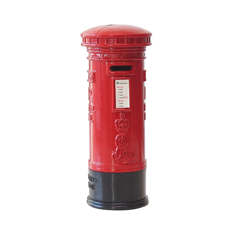 

British Vintage Style Telephone Booth Piggy Bank Children 's Iron Postbox Piggy Bank Toy Money Box Home Decor Craft Gift For Kid