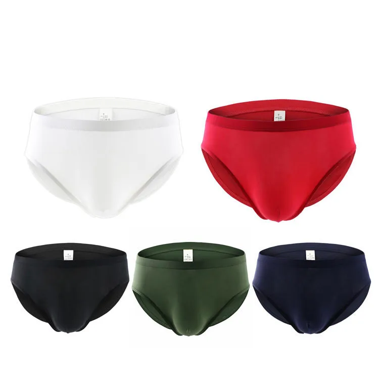 Description Picture 6 of itemNew men's ice silk panties e a trace of ultra-thin silky breathable translucent low waist briefs comfortable cool underwear male