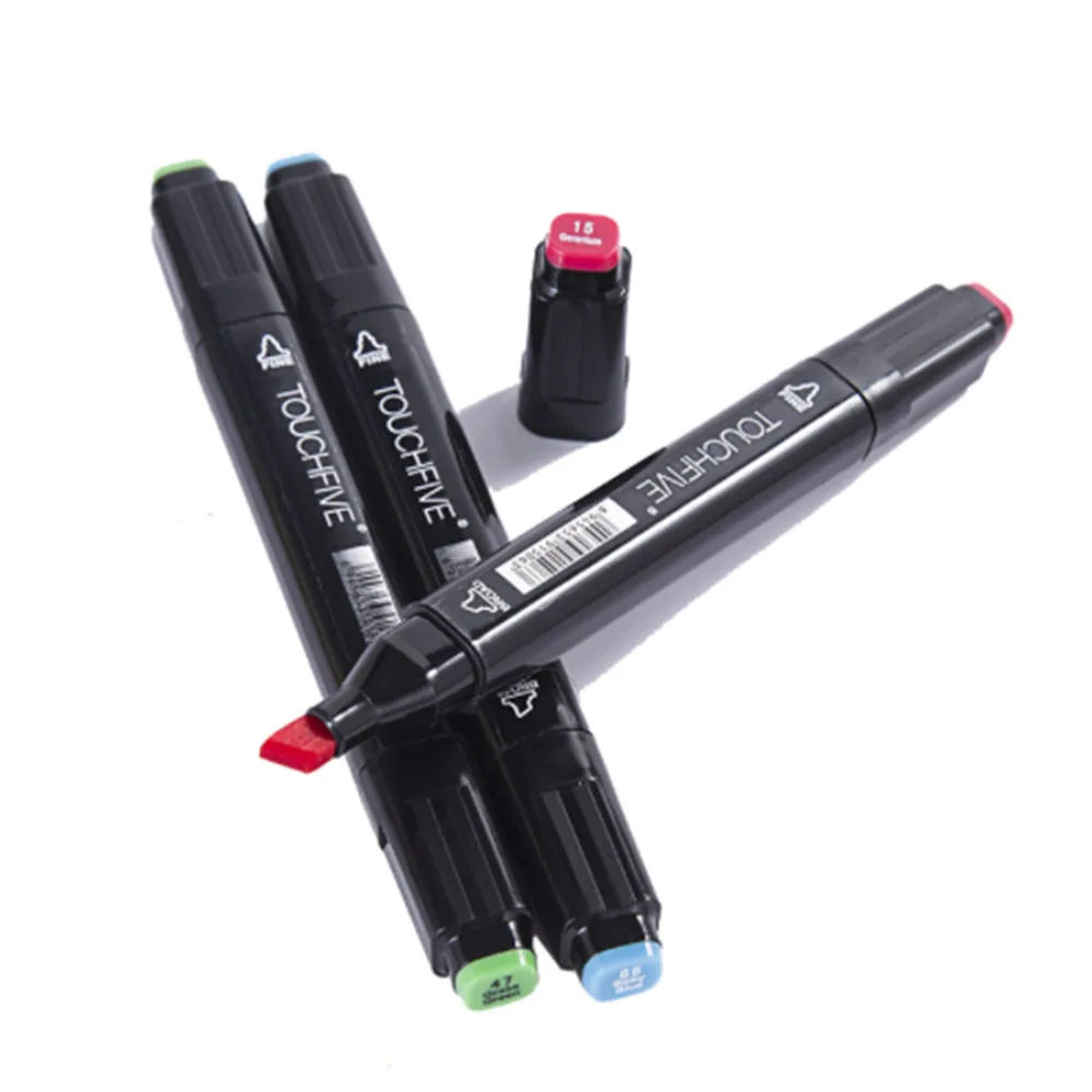 TOUCHFIVE маркер ручка комплект, 30 Вт, 40/60/80/168 Цвет эскиз жирной Маркеры маркер для рисования с двумя головками рисунок художественная кисть ручки на спиртовой основе