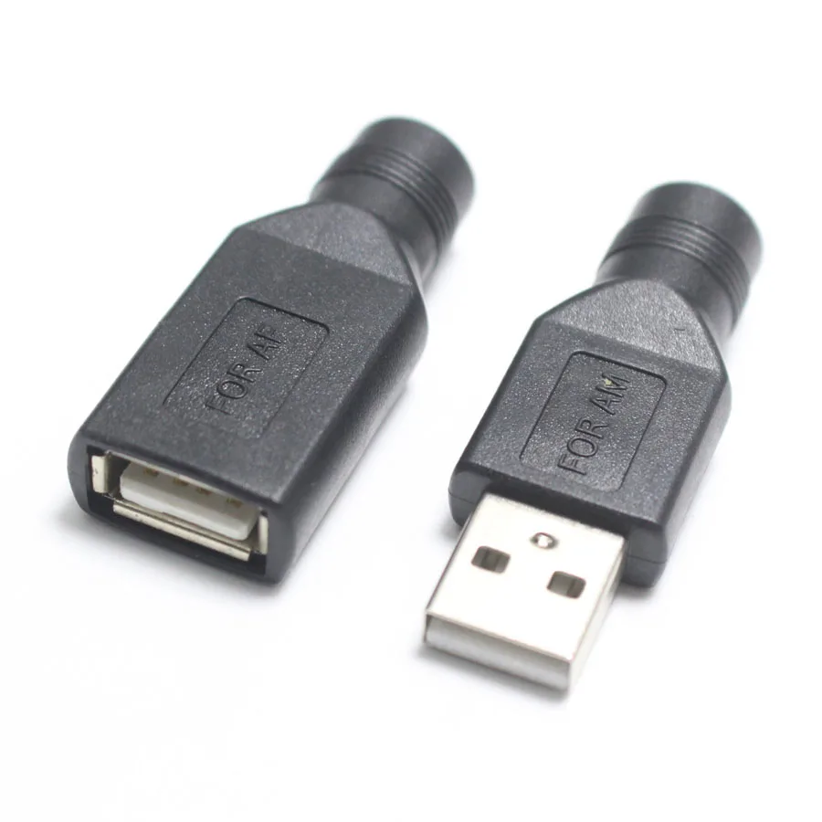 1 пара 5,5*2,1 мм со штекера на гнездо USB 2,0 с разъемом «папа»/со штекера на гнездо 5V DC Мощность Вилки разъем адаптера ноутбука