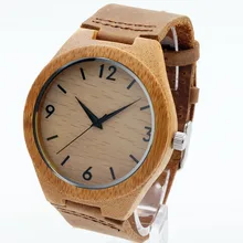BOBO OISEAU de Mode Aime “Marque Designer Bambou En Bois Montres Japonais 2035 Mouvement Quartz Analogique Montres Avec Des Bandes de Cuir