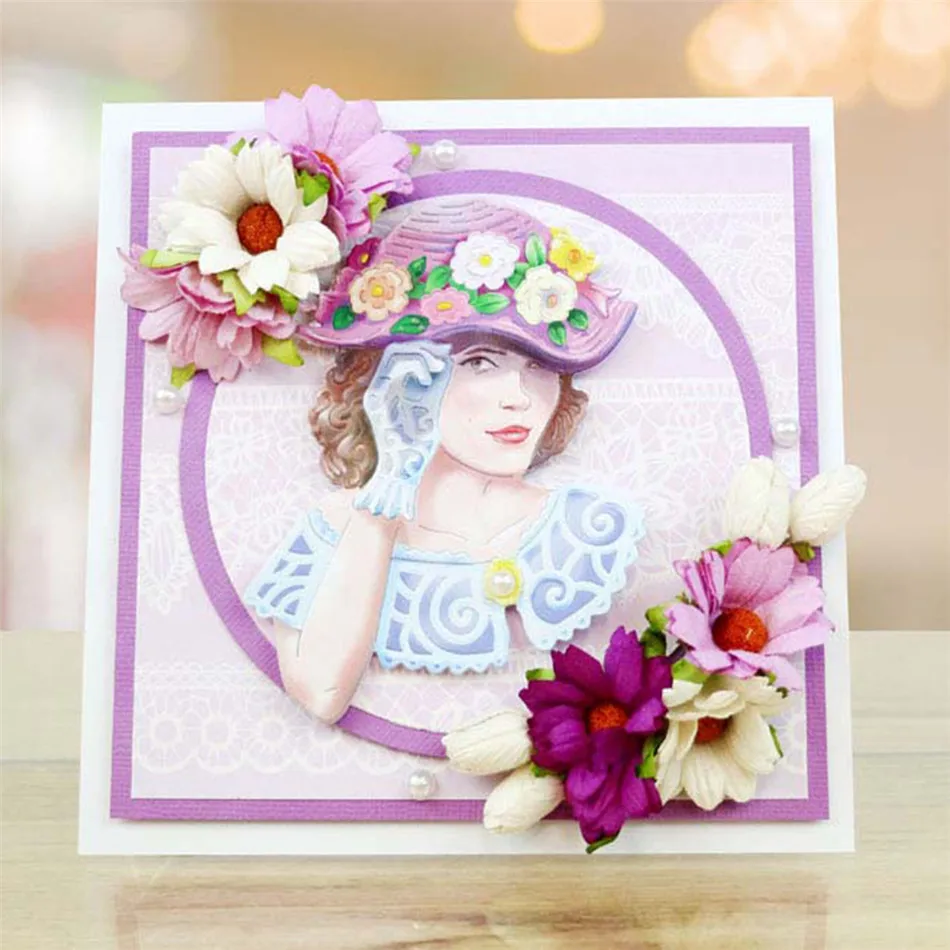 

YaMinSanNiO Human Figure Lady Girl Women Metal Cutting Dies Scrapbooking New Craft Dies Embossing Dies Cuts Card Making Stencils