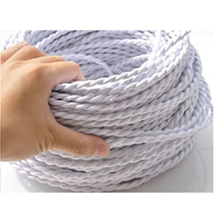 10m  many 2 x0.75 mm fabric cable antique special way, Vintage wire eters Brown braided c (16)