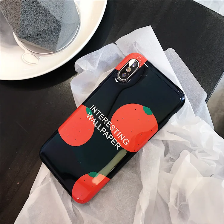 Модные чехлы для телефонов Fundas Capa Vibe Coque черный оранжевый чехол телефона Iphone 6 6S Plus