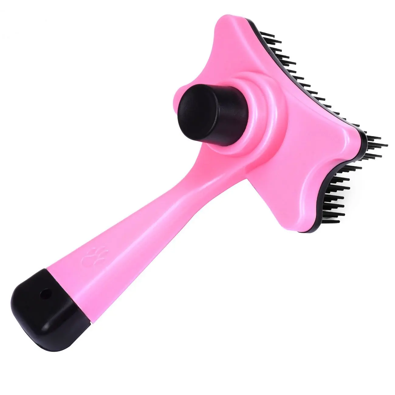 

Pet Brush Hair Fur Shedding Trimmer Grooming Rake Comb Brush Tools-Pink