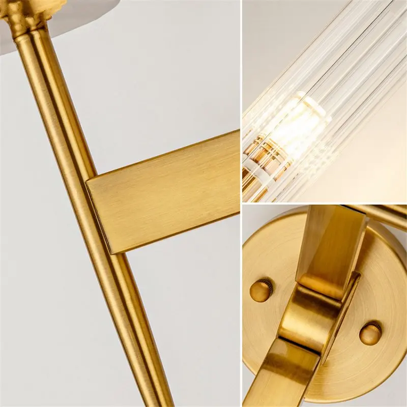 Пост современный золотой настенный светильник спальня кухня лестница Led настенное зеркало с подсветкой промышленный декор столовая Прихожая стекло освещение приспособление