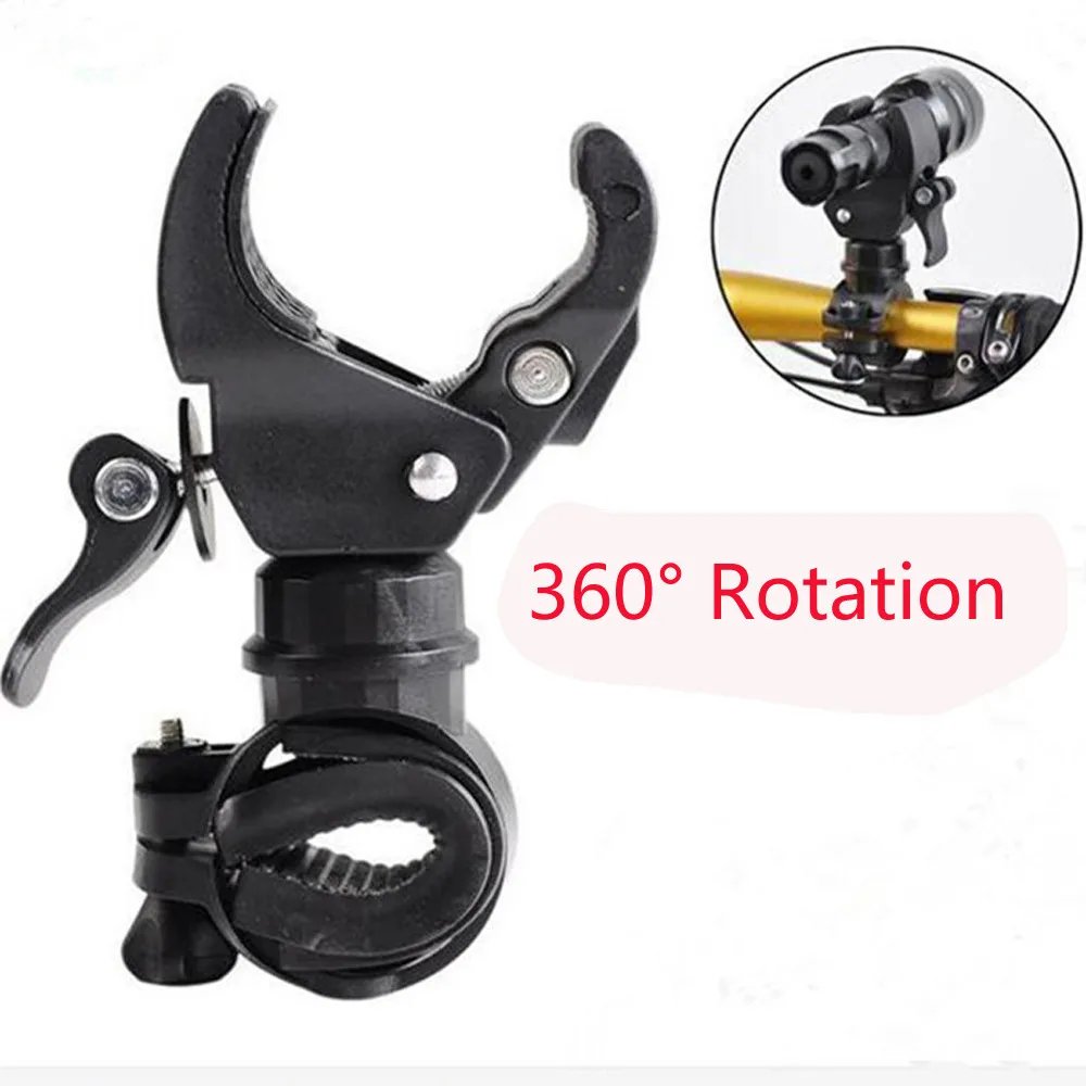 Best 360 Rotation Cycling Bike Mount Holder Bracket for Flashlight lamp Torch Clip Clamp With anti-skid rubber gaskets 20 1