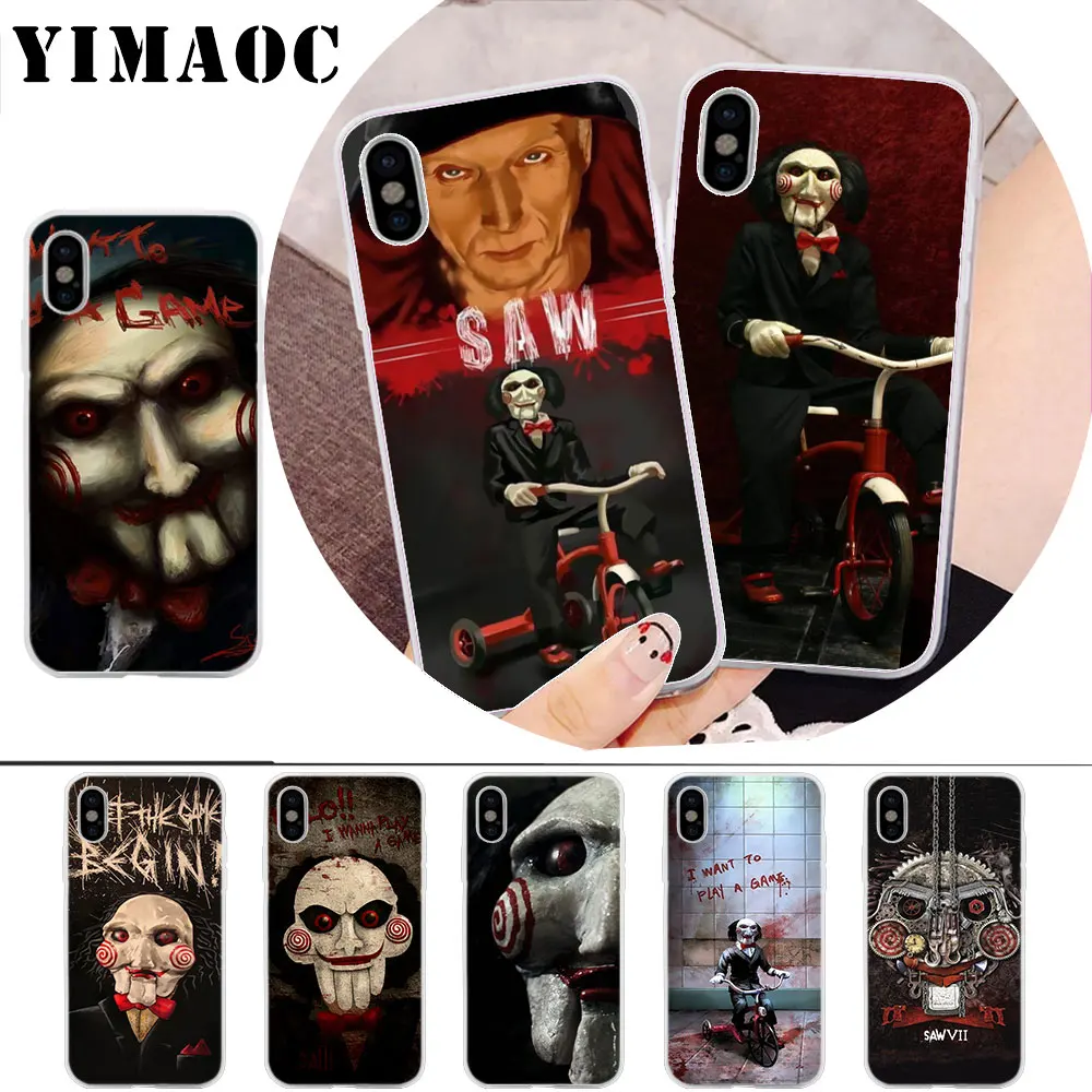 

YIMAOC Saw Horror Moive Ghost Remarkable Soft Silicone Case for iPhone X r s Xr Xs Max 8 7 6S 6 Plus 5 5s SE