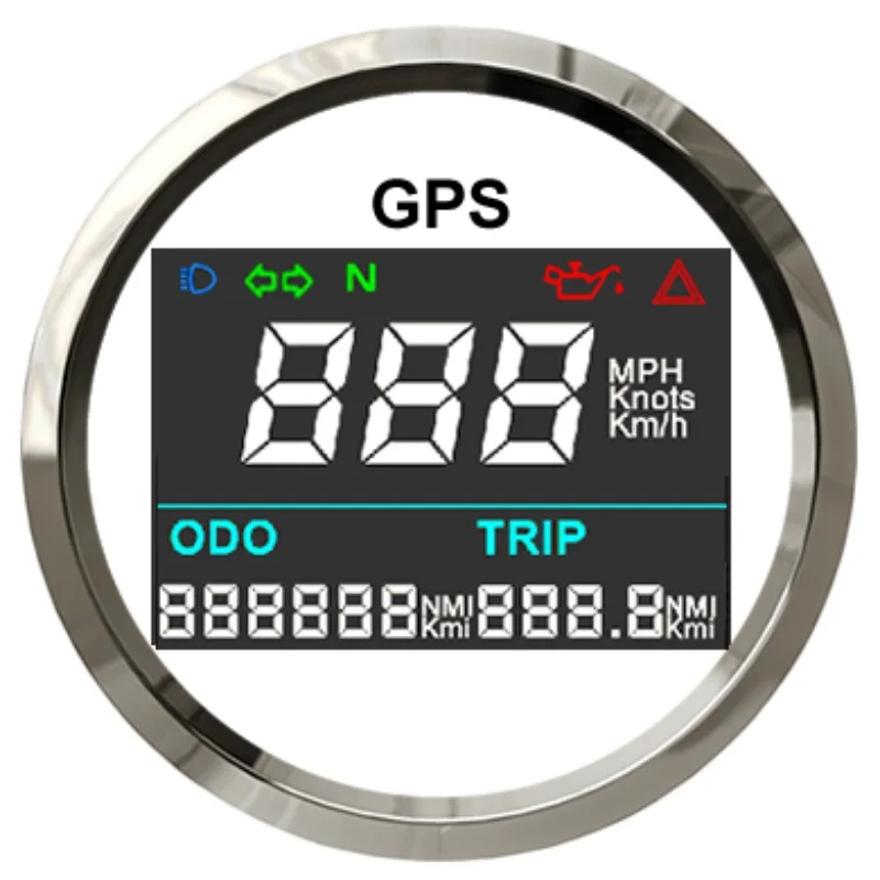 2 &quot(52 мм) Универсальный цифровой GPS Спидометр счетчик хода регулируемый одометр
