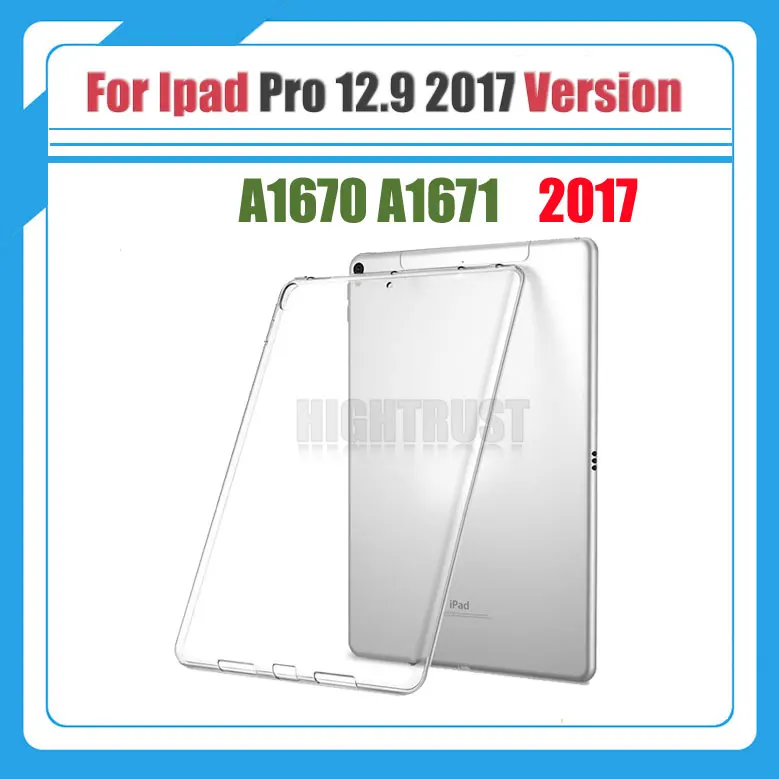 for iPad pro 12.9 inch 2017 Case Slim Clear TPU Silicone Protective