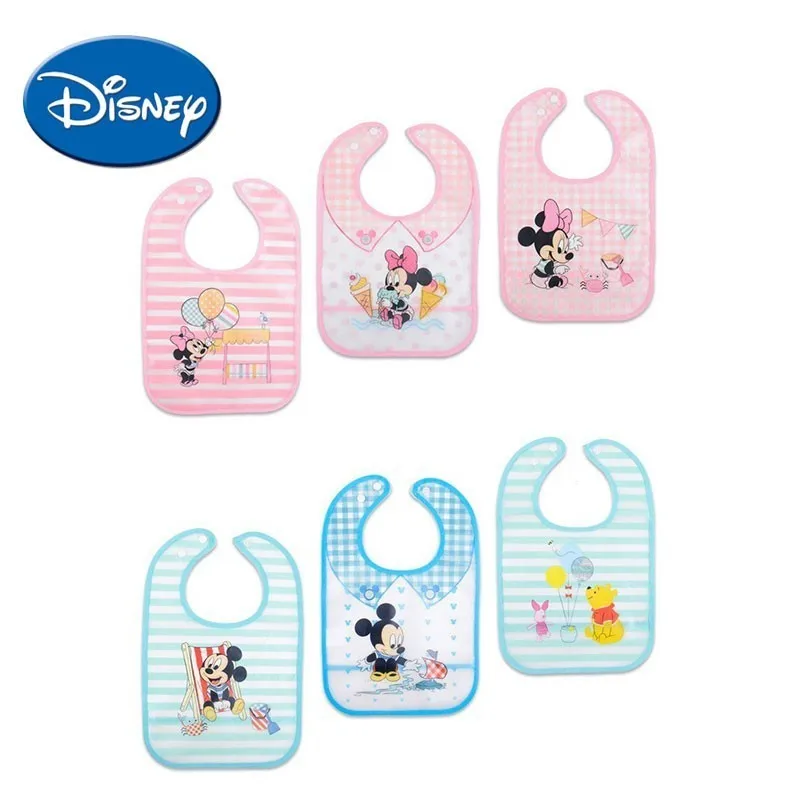 

Disney Baby Bibs 3pcs/ lot Cartoon Water-proof Bibs Mickey Minnie Children Burp Clothes Kids Feeding Accessories
